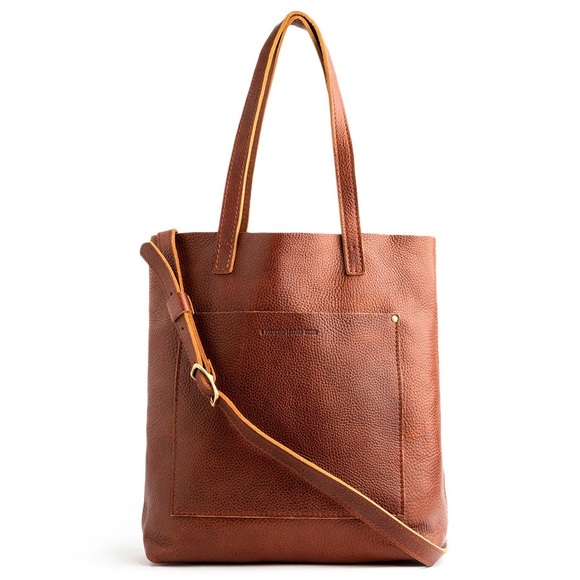 Portland Leather Handbags - Portland Leather Crossbody Tote in Nutmeg